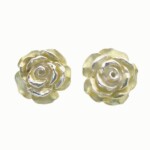Silver & 18ct Gilded Medium Rose Studs