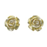 Silver & 18ct Gold Gilded Small Five Petal Studs