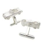 Silver Swivel-Backed MGB Roadster Cuff-links