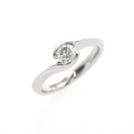 18ct White Gold Signature Solitaire Diamond (0.45ct) Ellipse Ring - £4,000.00 Bespoke Item - Contact for Full Details 18ct White Gold Signature Solitaire Diamond (0.45ct) Ellipse Ring