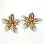 Silver & 18ct Gold Pond Lily Studs