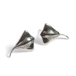 Silver Detailed Stingray Stud Earrings