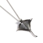 Silver Detailed Stingray Pendant