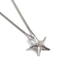 Silver Detailed Starfish Pendant