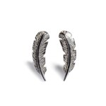 Silver Mini Feather Stud Earrings